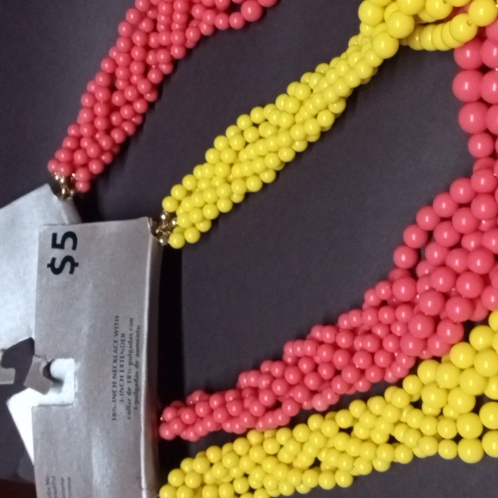 2 large colorful necklace